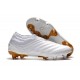 adidas Copa 19+ Botas de Fútbol con Taco FG - Blanco Oro