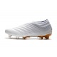 adidas Copa 19+ Botas de Fútbol con Taco FG - Blanco Oro