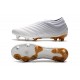 adidas Copa 19+ Botas de Fútbol con Taco FG - Blanco Oro