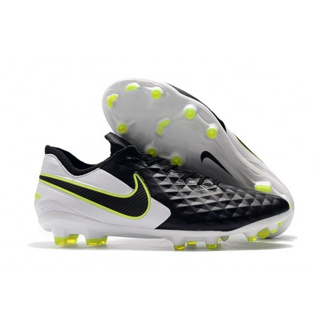 Botas de fútbol Nike Tiempo Legend VIII Elite FG Negro Blanco Voltio