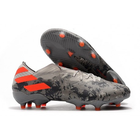 Bota de fútbol adidas Nemeziz 19.1 FG Gris Naranja Chalk