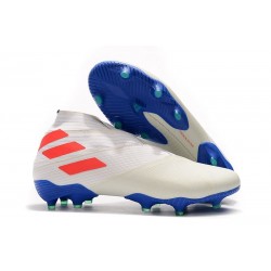 Botas de Fútbol adidas Nemeziz 19+ FG Blanco Naranja