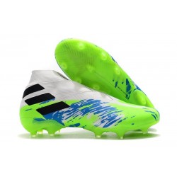 Botas de Fútbol adidas Nemeziz 19+ FG Blanco Verde Azul