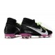 Nike Botas de Fútbol Mercurial Superfly VII Elite FG Negro Blanco Violeta 