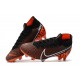 Nike Botas de Fútbol Mercurial Superfly VII Elite FG Negro Blanco Hyper Crimson