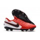 Botas de fútbol Nike Tiempo Legend VIII Elite FG Rojo Blanco Negro