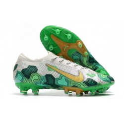 Nike Mercurial Vapor 13 Elite AG-Pro Mbappe Gris Dorado Metalizado Verde