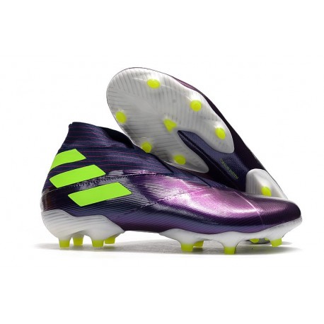 adidas Nemeziz 19+ FG Zapatillas de Fútbol Violeta Verde