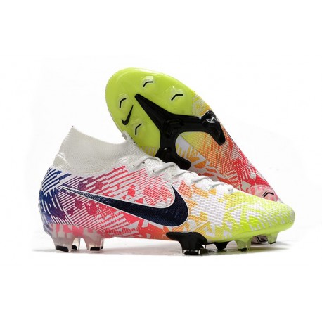 Nike Mercurial Superfly VII Elite FG Neymar Blanco Negro Azul Racer Volt