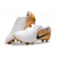 Botas de Fútbol de Phantom Venom Elite FG Nike Blanco Oro Negro