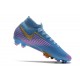 Nike Mercurial Superfly VII Elite DF FG - Azul Rosa Oro