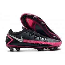 Botas de fútbol Nike PHANTOM GT ELITE FG Negro Plateado Explosión Rosa