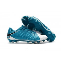 Botas de fútbol de hombre Nike Hypervenom Phantom FG Azul Blanco