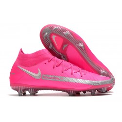 Zapatillas de Fútbol Nike Phantom GT Elite DF FG Rosa Plata
