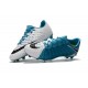 Botas de fútbol de hombre Nike Hypervenom Phantom FG Azul Blanco