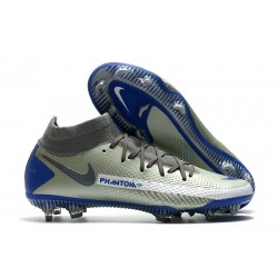 Zapatillas de Fútbol Nike Phantom GT Elite DF FG Grigio Azul