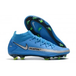 Zapatillas de Fútbol Nike Phantom GT Elite DF FG Azul Plata