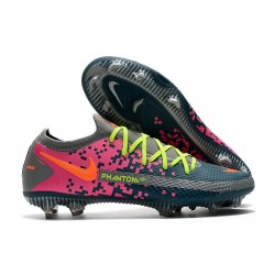 Zapatillas de fútbol Nike Phantom Gt Elite Fg Gris Azul Rosa