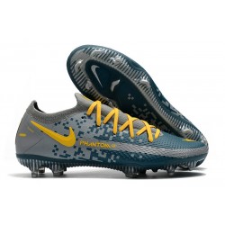 Zapatillas de fútbol Nike Phantom Gt Elite Fg Gris Azul Amarillo