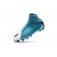 Botas de fútbol de hombre Hypervenom Phantom III Dynamic Fit FG Nike - Azul Blanco