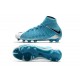 Botas de fútbol de hombre Hypervenom Phantom III Dynamic Fit FG Nike - Azul Blanco
