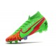 Scarpe Nike Mercurial Superfly 7 Elite DF FG Verde Rojo
