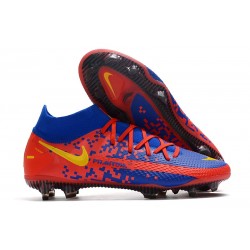 Zapatillas de Fútbol Nike Phantom GT Elite DF FG Rojo Azul Amarillo