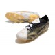 Bota de fútbol adidas Nemeziz 19.1 FG Blanco Dorado Metalizado Negro