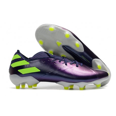 Bota de fútbol adidas Nemeziz 19.1 FG Violeta Verde
