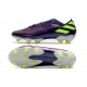 Bota de fútbol adidas Nemeziz 19.1 FG Violeta Verde