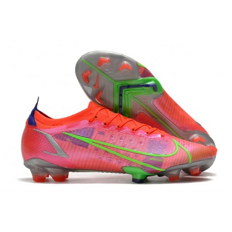 Botas Nike Mercurial Vapor 14 Elite FG Carmesi Plateado Metalizado